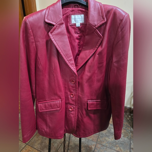 Wilsons Leather Burgundy Women's Leather Jacket - Picture 3 of 7